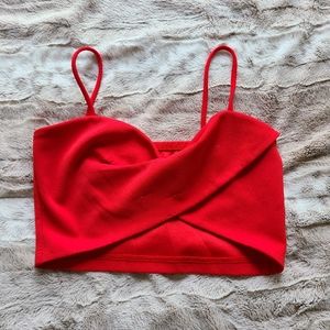 Red crop top